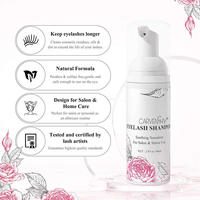 Shampoo pour cils à l'acide hyaluronique 60 ml Marque Blanche, Mousse de Rose Apaisante, Nettoyage en Profondeur, Élimine les Taches d'Huile, Usage Domestique Universel