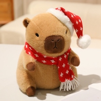 Peluche Capybara de Noël, Douce et Adorable, Cadeau de Fêtes, Compagnon Réconfortant