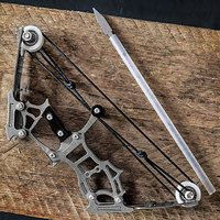 Arc de chasse extérieur Baiyuheng en acier inoxydable 304 et mini-fusil à pêche triangulaire en acier inoxydable pour tir de précision