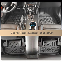 Ensemble de tapis de sol de voiture de luxe Litop TPE, imperméable et résistant à la neige, épaisseur 3,5 mm, garantie 1 an, ensemble complet pour Mustang 2015-2020