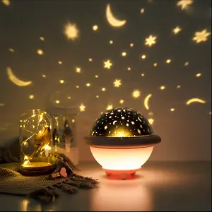 UFO şekli yıldız gökyüzü gece lambası çocuk bebek odası led gece ışık projektör hediyeler için