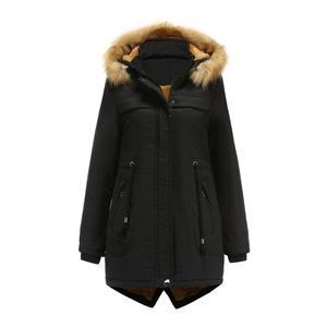 Prendas de Vestir exteriores de lujo para <span class=keywords><strong>mujer</strong></span>, <span class=keywords><strong>Parka</strong></span> con capucha <span class=keywords><strong>deportiva</strong></span>, chaqueta acolchada, abrigo grueso y cálido - Product Image 6