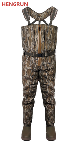 Waders de pêche à la mouche unisexes pour hommes, tissu respirant, 4-5 couches imperméables, OEM/ODM avec bottes en caoutchouc, waders de poitrine - Product Image 2