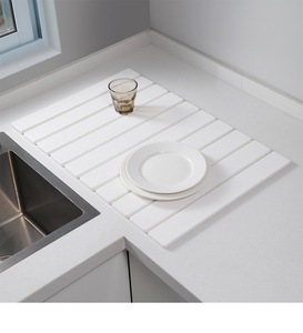<span class=keywords><strong>Tapis</strong></span> de séchage pliable en pierre super absorbant 24x16 po pour évier de salle de bain et comptoir de cuisine - Product Image 5