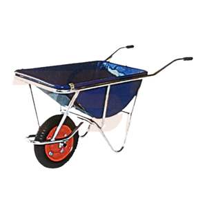 Chariot de <span class=keywords><strong>transport</strong></span> en béton pour travaux de jardinage, chariot à roues robuste, construction en acier robuste, brouette - Product Image 1