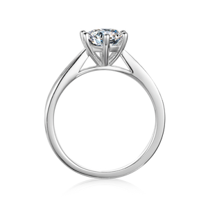 <span class=keywords><strong>Anello</strong></span> di Fidanzamento <span class=keywords><strong>in</strong></span> <span class=keywords><strong>Argento</strong></span> Sterling 925 di Alta Qualità con Moissanite, Placcato <span class=keywords><strong>in</strong></span> Rodio, Design Classico <span class=keywords><strong>Solitario</strong></span> - Product Image 3