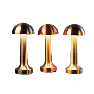 Cross-border Creative Mushroom Barbell Bar USB Touch Night <b>Light</b> Restaurant Cafe Dumbbell Metal Table Lamp Wholesale - Product Image 5