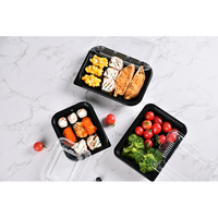 Récipients alimentaires jetables pp rentables auto-chauffants pratiques et personnalisés en plastique pour boîte à lunch