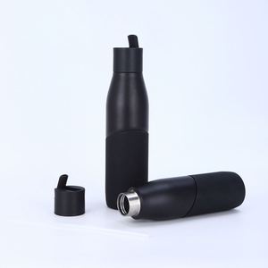Promotional 550ml Double Wall Stainless Steel Vacuum <b>Flask</b> Water Bottle Sports Outdoor Portable with Silicone Sleeve Thermal Use - Product Image 3
