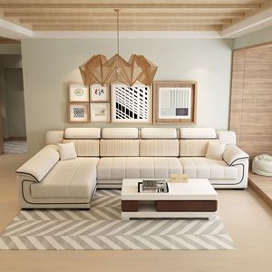 Bộ ghế <span class=keywords><strong>sofa</strong></span> chữ L hiện đại kiểu nông trại Ý, chất liệu nhung, chân gỗ, chất liệu vải, đệm mút, dành cho phòng khách - Product Image 3
