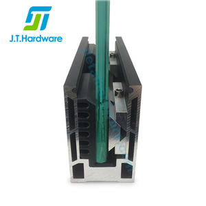 Système <span class=keywords><strong>de</strong></span> garde-corps en aluminium massif pour escalier, garde-corps en verre, balcon, canal solide - Product Image 2