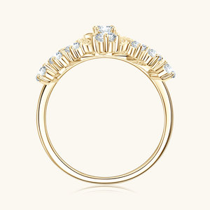 Anillo Clásico de Compromiso con Corona y Zirconia Redonda Incrustada para Dama, Número 15, con Zirconia Cúbica de 3.0mm, para el Doble Once - Product Image 3