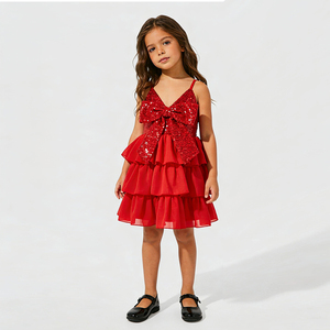 Vestido de Noche para Niña con Lentejuelas en Capas, de Alta Calidad, Marca A&J, Fabricante, Venta al Por Mayor, Vestido de Princesa para Fiesta, Tul - Product Image 1