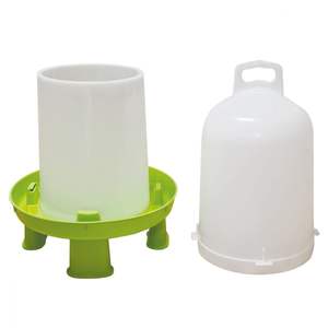 <span class=keywords><strong>Bebedero</strong></span> y Dispensador de Agua para Pollos BERYS Nuevo de 8L, Verde y Blanco, <span class=keywords><strong>Doble</strong></span> Cilindro, con Patas Extraíbles, Plástico PP Reforzado, en Venta - Product Image 5