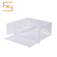 Boîte de protection transparente en PET/PVC de qualité supérieure, épaisseur 0,50 mm, matériaux recyclés, gaufrage, logo personnalisé, boîte de présentation jetable pour jouets
