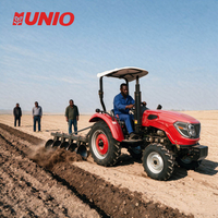 Tracteur agricole multifonctionnel 4x4 diesel avec pare-soleil intégré pour vergers et rizières, directement de l'usine
