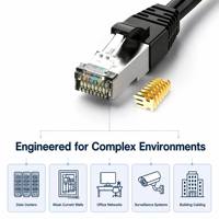 Meilleur prix Câble Ethernet RJ45 S/FTP Cat7 moulé 10 Gigabit CCA Cat 7 pour décodeur, projecteur, caméra