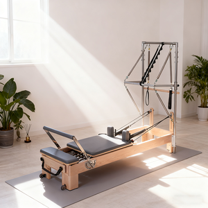 Machine de Pilates Reformer portable, réglable et durable, pliable avec tour, pour studio de Pilates et exercices de yoga - Product Image 3