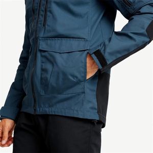 Veste coupe-vent d'extérieur légère unisexe en toile imperméable à séchage rapide avec col à capuche personnalisable OEM vêtements pour hommes - Product Image 3