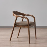Chaise de salle à manger en bois massif de style nordique chinois, chaise minimaliste à dossier unique pour la maison, le restaurant et le bureau