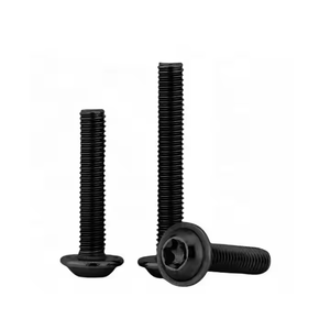 M3 M4 M5 M6 M8 ISO7380-2黒亜鉛メッキステンレス鋼304 Torxパンヘッドスクリュースタードライブボタンフランジヘッドマシンねじ - Product Image 4