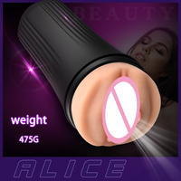Juguete Sexual Realista de Bolsillo con Boca y Ano, Color Marrón, para Adultos, Vagina Artificial de TPE