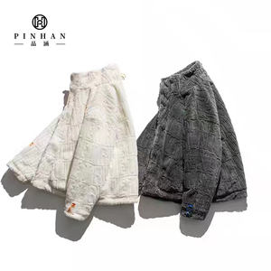 Chaqueta de lana blanca de alta calidad, abrigo de abrigo, ropa de diseño de Color de contraste informal, Otoño Invierno <span class=keywords><strong>2023</strong></span> para hombres y mujeres, Unisex - Product Image 5