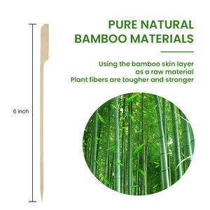 Brochettes en bambou à prix abordable, longues, jetables, pour barbecue, décoration de cocktails, viande, steak, gâteau - Product Image 4