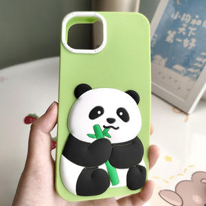 Nuovo arrivo cartone animato carino in Silicone Panda di bambù custodie per telefono <span class=keywords><strong>Iphone</strong></span> per 15 Pro Max <span class=keywords><strong>originale</strong></span> <span class=keywords><strong>Cover</strong></span> del telefono creativo - Product Image 4