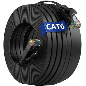 Network Cable For <b>Outdoor</b> utp cat6 Black PVC Jacket Ethernet Cable waterproof for Structured <b>Cabling</b> Gaming AI Server - Product Image 1