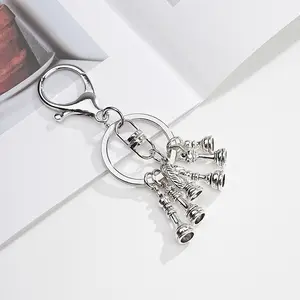 2023 mới bán buôn cờ vua quốc tế Keychain Mặt dây chuyền cờ vua câu lạc bộ fan hâm mộ kim loại Key quân cờ Keychain