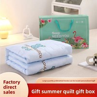Ensemble cadeau de couette rafraîchissante d'été pour enfants, couette fine pour climatisation, tissu brocart 100% acrylique, style moderne minimaliste