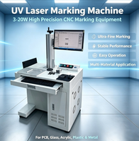 Machine de marquage laser UV haute précision 3-20W, sur table, refroidissement par eau, pour verre, PCB, céramique, plastique, certifiée CE, PLT/BMP/AI
