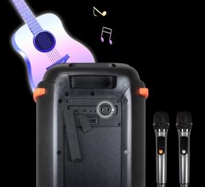 Altavoz Portátil DSPPA a Prueba de Salpicaduras, Reproductor de Audio para Exteriores, Altavoz para Fiestas con <span class=keywords><strong>2</strong></span> Micrófonos - Product Image 5