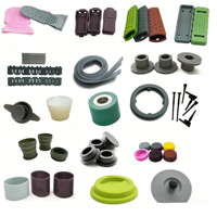 Clavier en caoutchouc silicone OEM, logo imprimé personnalisé, bouton poussoir conducteur, poignée antidérapante pour équipement industriel