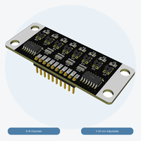 Module de capteur de suivi de ligne infrarouge 8 canaux avec sortie TTL réglable pour voiture robot, suiveur de ligne noire Arduino