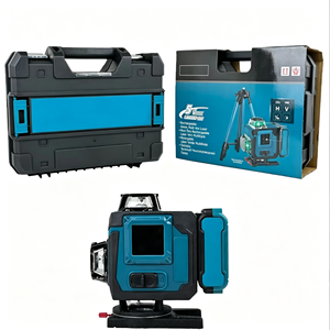 Nivel Láser de 3 Puntos con Batería de Iones de Litio para Pisos y Paredes, Trabajo de Construcción Profesional, Autonivelante de 360°, Haz Verde, Kit Completo - Product Image 3