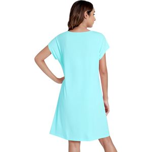Camisón de Bambú y Viscosa para Mujer, Manga Corta, Suave, Ropa de Dormir Informal - Product Image 3