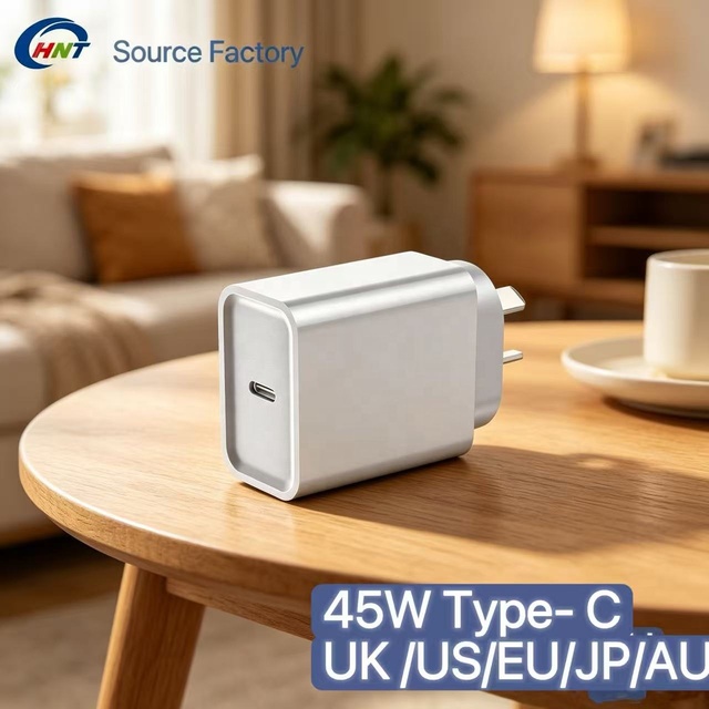HNT 45W GaN PD3.0 Type-C Travel Charger Multi UK US EU AU JP Plug Fast Wall Adapter