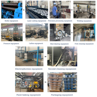 Jantes de chariot élévateur sur mesure, moyeu de roue d'usine 9,75-15 pouces, jantes en acier pour pneus industriels 355/65-15