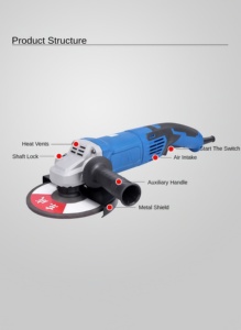 <span class=keywords><strong>Amoladora</strong></span> angular <span class=keywords><strong>Dongcheng</strong></span> de 1500W, herramienta eléctrica de disco de alta potencia de 150MM [velocidad constante eficiente y arranque suave] - Product Image 5