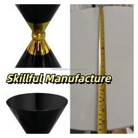 Prix usine blanc noir métal cylindre Dessert Table or présentoir gâteau socle pour la décoration de mariage