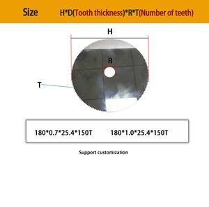 Промышленный класс Вольфрамовая сталь карбид дисковая пила фрезы OEM 16 мм Arbor 180 мм диаметр - Product Image 6