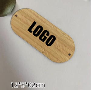 High Quality Traditional Carved Bamboo Logo Tags Red Tassels Customizable Hanging <b>Ornaments</b> for Branding Music Wooden Brand Tags - Product Image 2