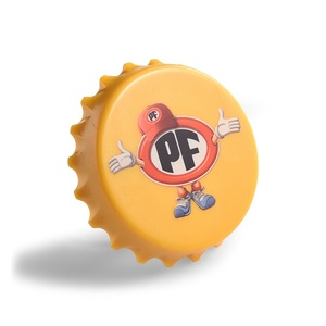 Ouvre-bouteille de bière personnalisé de couleur jaune, design en forme de bouchon de bouteille, style mode, vente en gros - Product Image 5