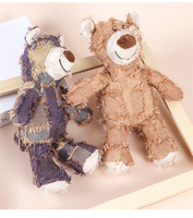 Jouets pour animaux de compagnie résistants aux morsures, jouets en peluche pour chiens, jouets à mâcher durs pour nettoyer les dents, jouets pour chiens en forme d'ours mendiant résistants aux morsures