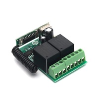 Petite Taille 12v interrupteur à distance 2 canal système de contrôle à distance 315 433mhz RF émetteur et récepteur