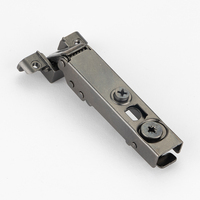 Charnière de meuble 3D en nickel noir, amortisseur bidirectionnel, charnière à fermeture douce, charnière hydraulique pour armoire de cuisine, porte en aluminium ou en verre