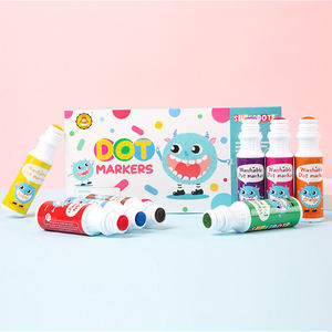 Super dots wasch bar 8er Pack Kinder Graffiti Marker Farbset 18 mm Feder Schwamm Feder Applikator DIY Zeichnung Spielzeug Malerei Kunst Kit - Product Image 2