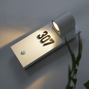 Ezd Nhà Sản Xuất Cá Nhân Chiếu Sáng Ánh Sáng LED Nhà Tên Cửa Dấu Hiệu Số Mảng Cho Phòng Khách Sạn Căn Hộ - Product Image 4